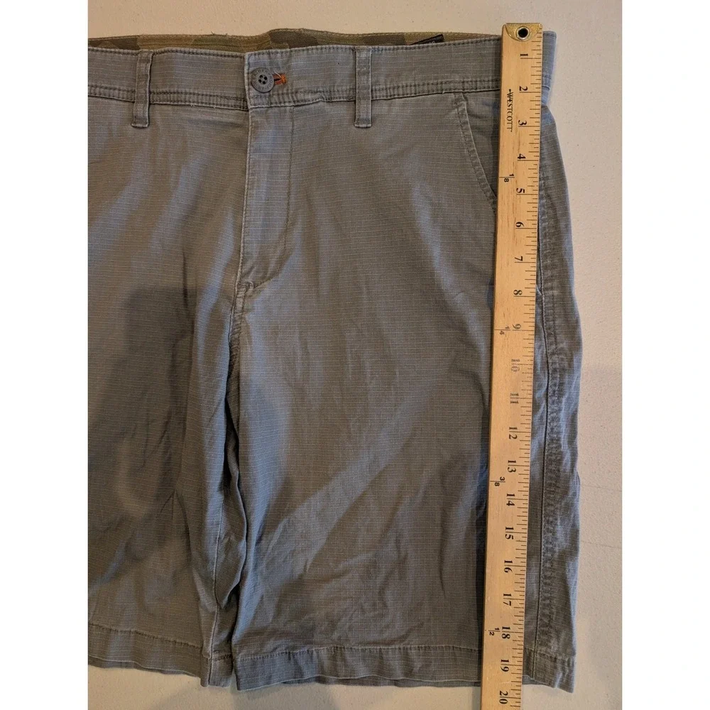 Weatherproof Mens Charcoal Gray Stretch Ripstop Utility Cargo Shorts Size 32